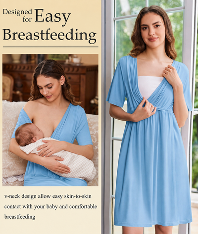 Lunelle Bump to Baby Maternity Gown -  Pregnancy, Delivery & Postpartum